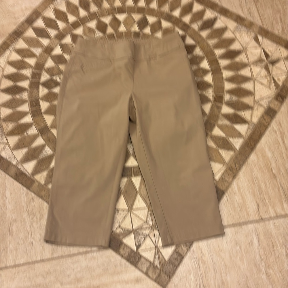 🌹Tan stretched crop pants